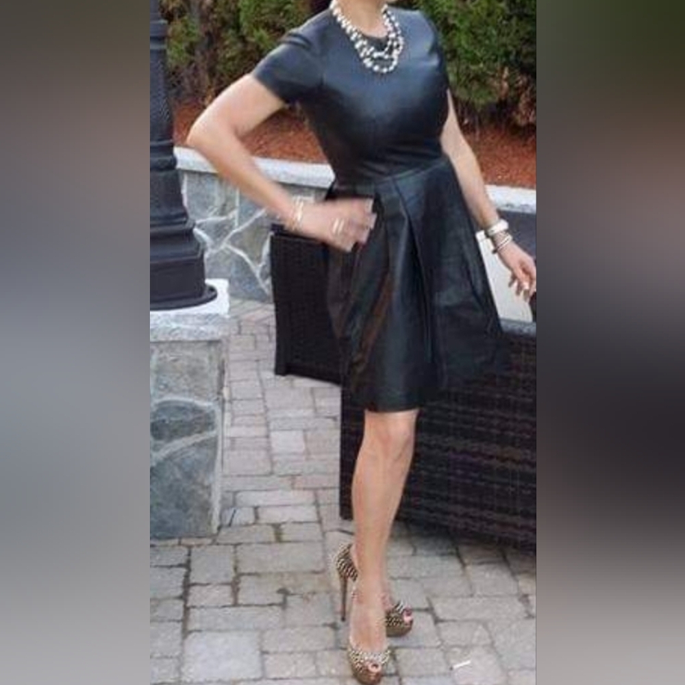 Iris & Ink leather dress. Size 6